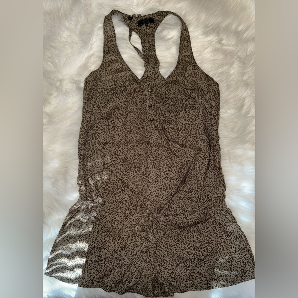Guess cheetah print sleeveless romper Green Size XS.⚡️⚡️